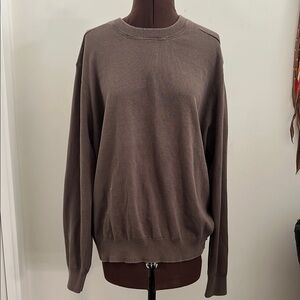 Men's Brown Sweater XL Cozy 90s knit crewneck sweater Global Mind
